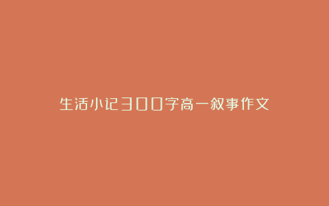 生活小记300字高一叙事作文