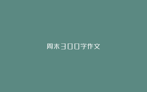 周末300字作文