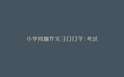 小学同题作文300字:考试