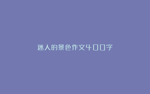 迷人的景色作文400字