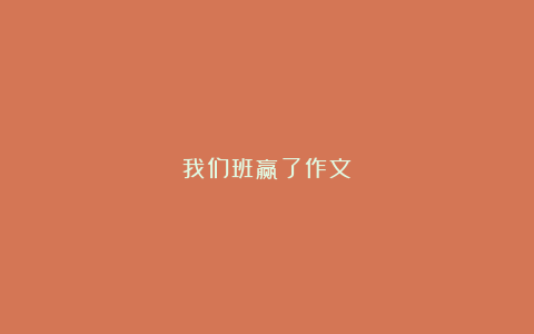 我们班赢了作文