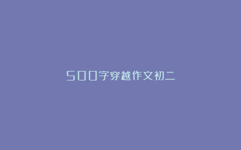 500字穿越作文初二