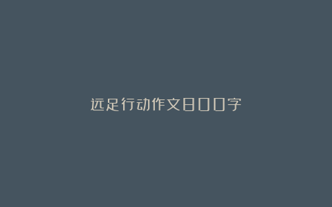 远足行动作文800字