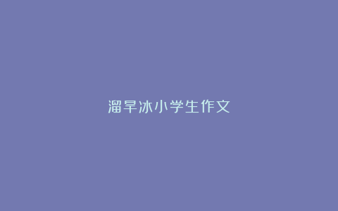 溜旱冰小学生作文